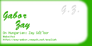 gabor zay business card